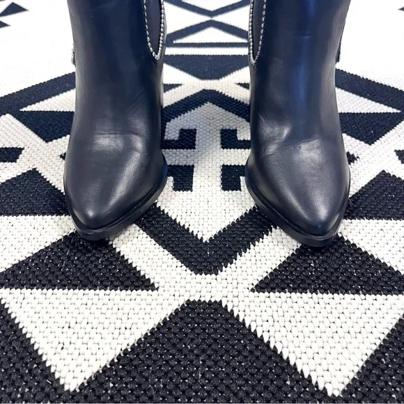 Steve Madden Rocker Silver Stud Ankle Boots Size 6 - Picture 3 of 9